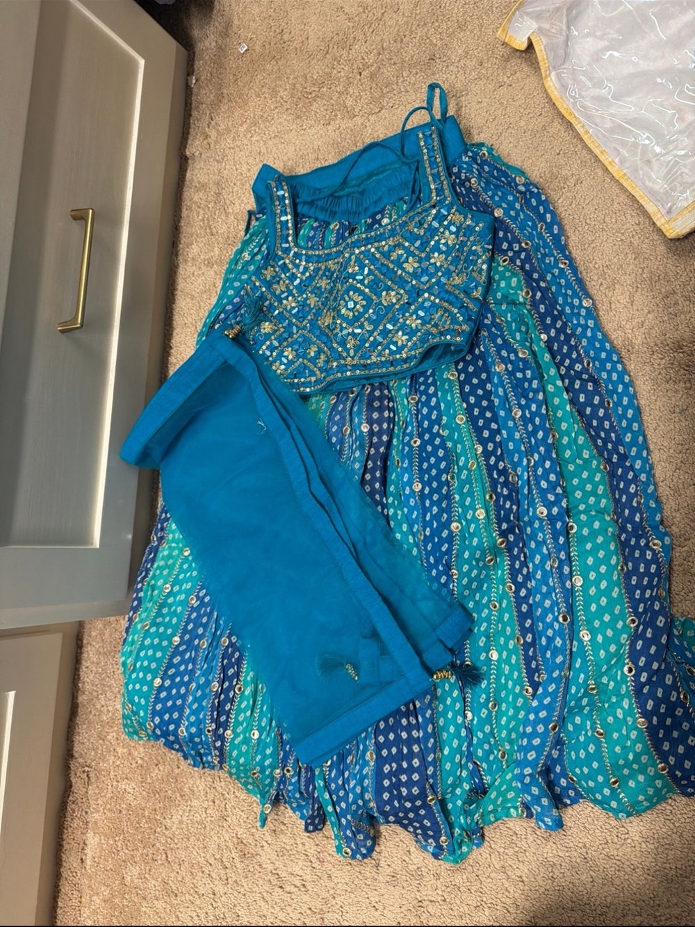 Girls Blue indian chaniya choli